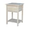 International Concepts Rectangle Lamp Table with 2 Drawers, 18 W, 18 L, 25.6 in H, Wood, Unfinished OT-92 - alternate 5